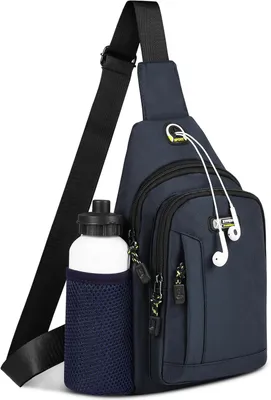 Produktbild von Sling Rucksack klein, leichte Umhängetasche, Netztasche, für Reisen