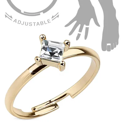 Produktbild von Mid Ring / Knöchel-Ring / Zehenring verstellbar „Zirkonia“