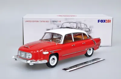 Image de Tatra 603/1 (1957) - Rouge/Blanc FOX18 1:18