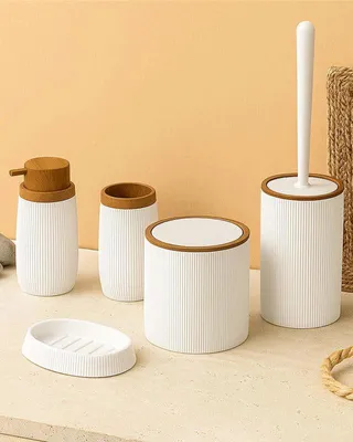 Immagine prodotto di Set accessori bagno bianco 5pz London