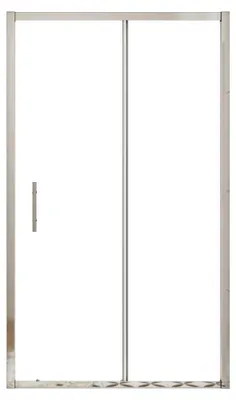 Produktbild von Nischentür Schiebetür 140x190cm,5mm ESG Klarglas,Komplett Chrom-Optik mit Griff,platzsparend,Dusche
