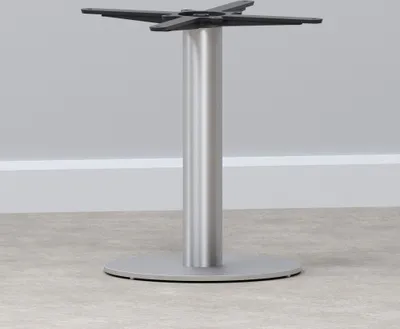 Produktbild von Gastro Lounge Tischgestell aus Edelstahl | Runde Bodenplatte | Höhe: 45 cm