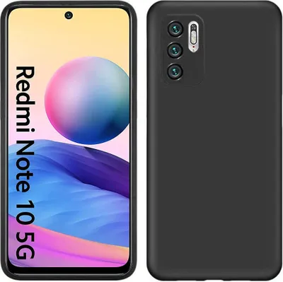 Produktbild von Redmi Note 10 5G Hülle, Flüssig Silikon Weich Gummi Schutzhülle für Xiaomi Redmi Note 10 5G Black