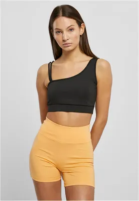 Obrázek produktu pro Dámská sportovní podprsenka Urban Classics Ladies Recycled Asymmetrical Bra black - XL