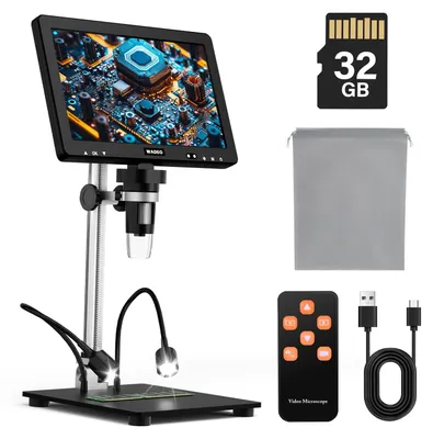 Obrázok produktu pre 10,1-palcový digitálny mikroskop – 1200x, rozlíšenie 1080P, s konektorom Type-C a LED osvetlením