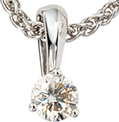 Produktbild von JOBO Anhänger 585 Gold Weißgold 1 Diamant Brillant 0,25ct.
