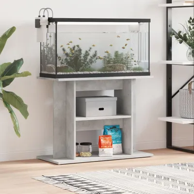 Produktbild von "2026 Promotion" Aquariumständer Betongrau 80x35x60 cm Holzwerkstoff - Sonstiges Aquarienzubehör CC29788