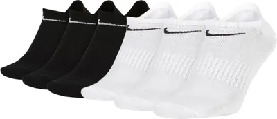Produktbild von NIKE Uni 6er Pack Sneaker Sportsocken - Everyday, Lightweight No Show, einfarbig Schwarz/Weiß 34-38