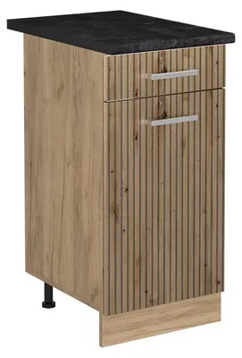 Obrázok produktu pre Kuchynská spodná skrinka Vicco R-Line Remeselný dub/Dub Goldkraft 40 cm antrasiitti työtaso, Model 61143