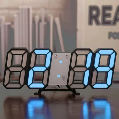 Produktbild von ANTCOOL Nordischer Digitalwecker Wanduhr Snooze-Tischuhr Kalender Thermometer Elektronische Uhr Digitaluhr
