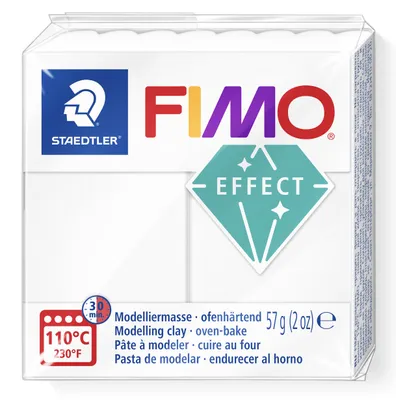Produktbild von STAEDTLER FIMO effect 8010 Translucent ofenhärtende Modelliermasse Einzelprodukt, 57g, transluzent weiß