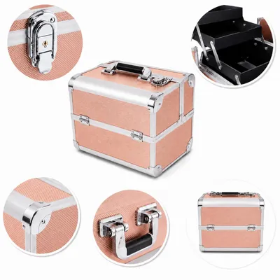 Produktbild von Kosmetikkoffer Organizer aus Aluminium – Eleganter Beauty Koffer