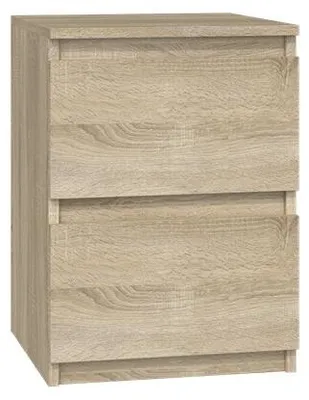 Obrázek produktu pro Topeshop M2 SONOMA, Noční stolek, Dub, 2 zásuvka/zásuvek, Dřevotřískové desky, 300 mm, 300 mm