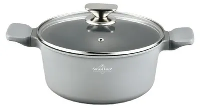 Image de Faitout 32x13cm avec couvercle tous feux dont induction Basel Premium Collection Gris Swiss Haus SH-BC32S