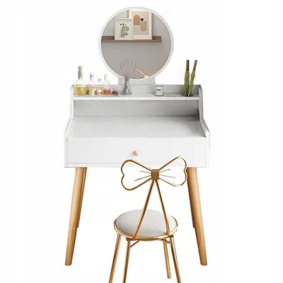 Obrázok produktu pre Make-Up Márnosť So Zrkadlom Biela Škandinávsky Loft Štýl