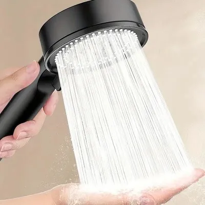 Produktbild von Losva Duschkopf – Hochdruck – 5 Einstellungen – Handbrause – Mattschwarz – Wassersparender Duschkopf – Duschkopf Regendusche – r moderner Duschkopf