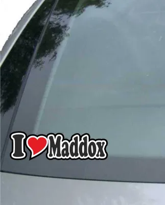 Produktbild von INDIGOS UG - Aufkleber / Autoaufkleber I Love Heart - Ich liebe mit Herz 15 cm - I LOVE Maddox - Auto LKW Truck - Sticker mit Namen vom Mann Frau Kind