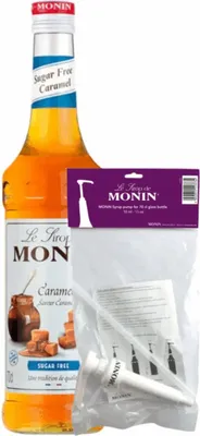 Produktbild von Monin Sirup Karamell zuckerfrei (70 cl) + Siruppumpe (10 ml)