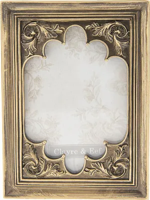 Produktbild von Clayre & Eef Bilderrahmen 10x15 cm Goldfarbig Kunststoff