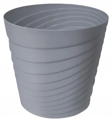 Obrázek produktu pro Verdenia SWING, šedý květináč s odvodňovací vložkou, průměr 22 cm