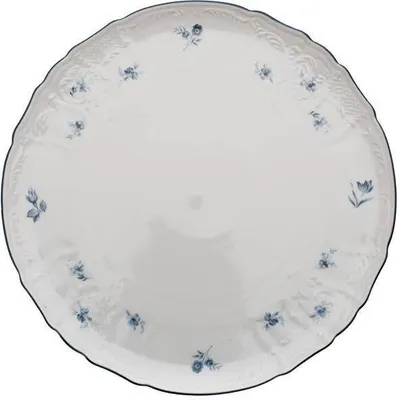 Produktbild von Thun 1794 Kuchenteller, Tschechisches Porzellan, Bernadotte, 32 cm, blaue Rosetten, Thun