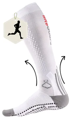 Immagine prodotto di LIITEGUARD LG1003 Calze tecniche per la corsa, colore bianco, taglia 44-47