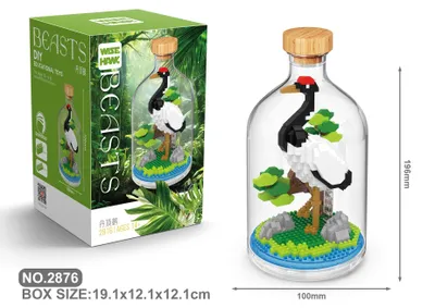 Produktbild von Storch Bausteine Modell Figur Klemmbausteine Flasche Micro-Bricks
