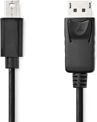 Immagine prodotto di Cavo Mini Displayport | DisplayPort 1.2 | Mini DisplayPort Hane | DisplayPort Hane | 21,6 Gbps | Nickelplaterad | 1,00 m | Rotondo | PVC | Svart | Etichetta