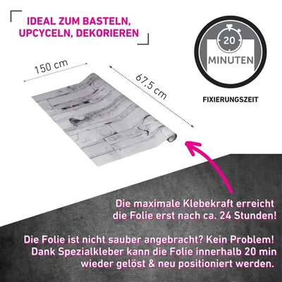 Produktbild von Klebefolie Schieferoptik - 67,5x150cm