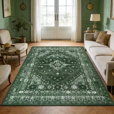 Zdjęcie produktu dla Zmywalny dywan vintage 160 x 230 cm - antypoślizgowy tradycyjny dywan perski