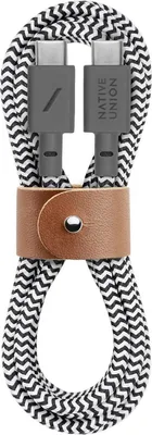 Image de Native Union Belt-Cable USB-C vers USB-C - 1.2m - Zebra