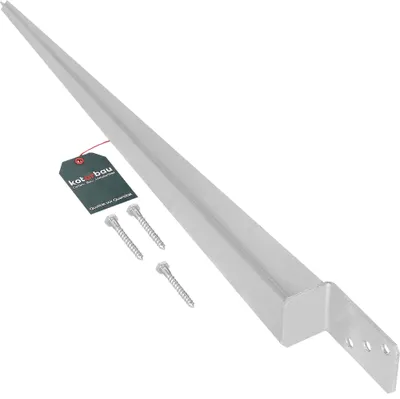 Zdjęcie produktu dla KOTARBAU® Podstawa Słupa L Kotwa Wbijana 600 MM Do Ziemi Stalowa Do Ogrodzeń Pergoli Altany 50 X 60 MM