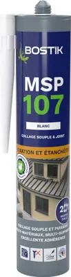 Image de Mastic MS polymères de fixation et étanchéité 290 ml blanc - BOSTIK MSP107