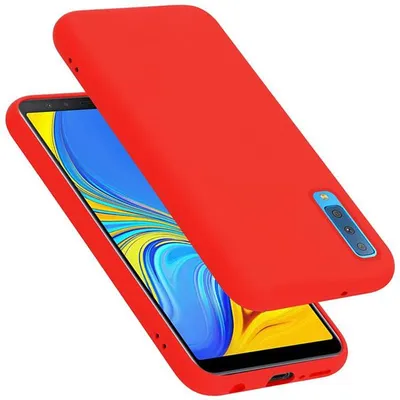 Image de Cadorabo Housse pour Samsung Galaxy A7 2018 Housse en rouge Housse pour portable Case Cover TPU Etui