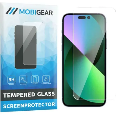 Produktbild von Mobigear Schutzglas für iPhone 14 – Gehärtetes Glas, kompatibel mit Hüllen