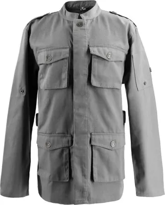 Produktbild von Kochjacke Parkastyle, langarm, Druckknöpfe, Fb. graphit, Gr. 3XL : 3XL : graphit : 65% Polyester 35%Baumwolle 220 g/m²