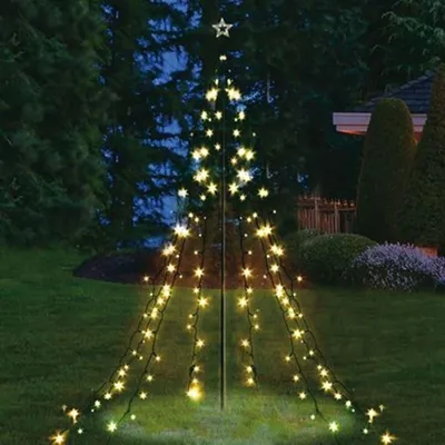 Image de Pyramide lumineuse de jardin avec 200 LED Chaîne lumineuse Éclairage Filet lumineux
