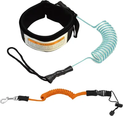 Produktbild von Surfboard Leash, TPU, verstellbarer Gürtel, rutschfeste Fußschlaufe für Surfboard und Kajak