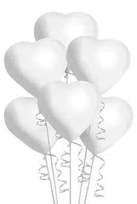 100 weiße Herz-Latexballons für Feste & Dekoration
