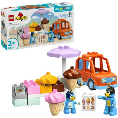 Immagine prodotto di LEGO DUPLO 10458 Bluey's Ice Cream Shop Visit - Construction Set for 2 Years Old