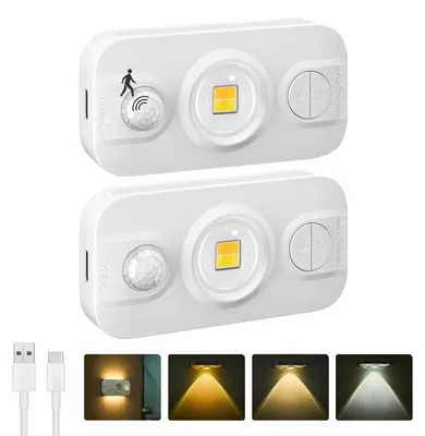 Obrázek produktu pro LED noční lampička s pohybovým senzorem, USB-C, 2 kusy