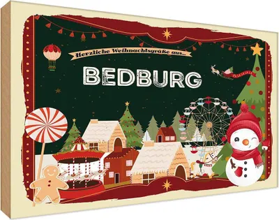 Produktbild von vianmo Holzschild 12x18 cm Weihnachten aus BEDBURG