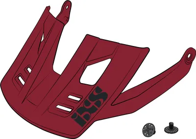 Produktbild von iXS Visor + Pins Trigger FF night red M/L