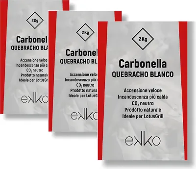 Zdjęcie produktu dla Ekko - 3 worki węgla drzewnego Quebracho Blanco po 2 kg