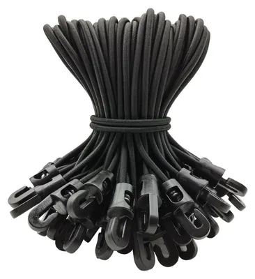 Produktbild von Spanngummis mit Haken 50 Stück 15 cm Schwarz