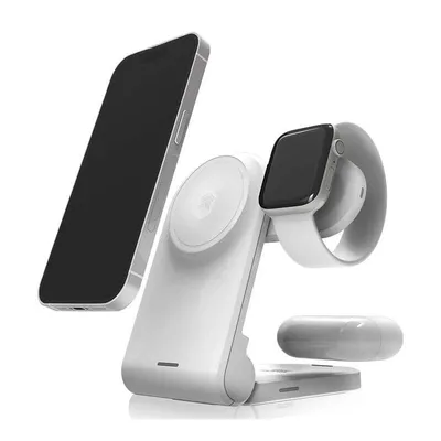 Image de STM ChargeTree MAG - Chargeur mobile sans fil 3 en 1 avec MagSafe (blanc)