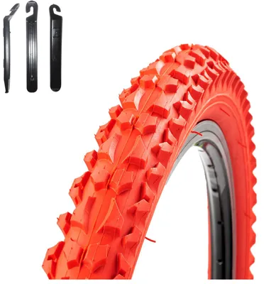 Produktbild von 1 x Roverstone Fahrradreifen 26 x 2,125 (57-559) Rot inkl. Reifenheber