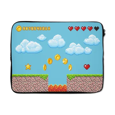 Produktbild von MuchoWow® Laptop Hülle 15 Zoll Spiele - Retro - Spielhalle Laptoptasche - Laptoptasche - Sleeve - Rundum-Schutz