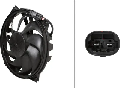 Produktbild von Lüfter Motorkühlung 12 V 246 W 2-polig HELLA für u.a. PEUGEOT PARTNER