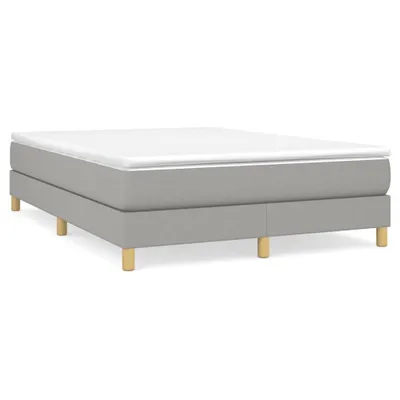 Obrázek produktu pro vidaXL Postel Boxspring s matrací Světle šedá 140x200 cm Látka